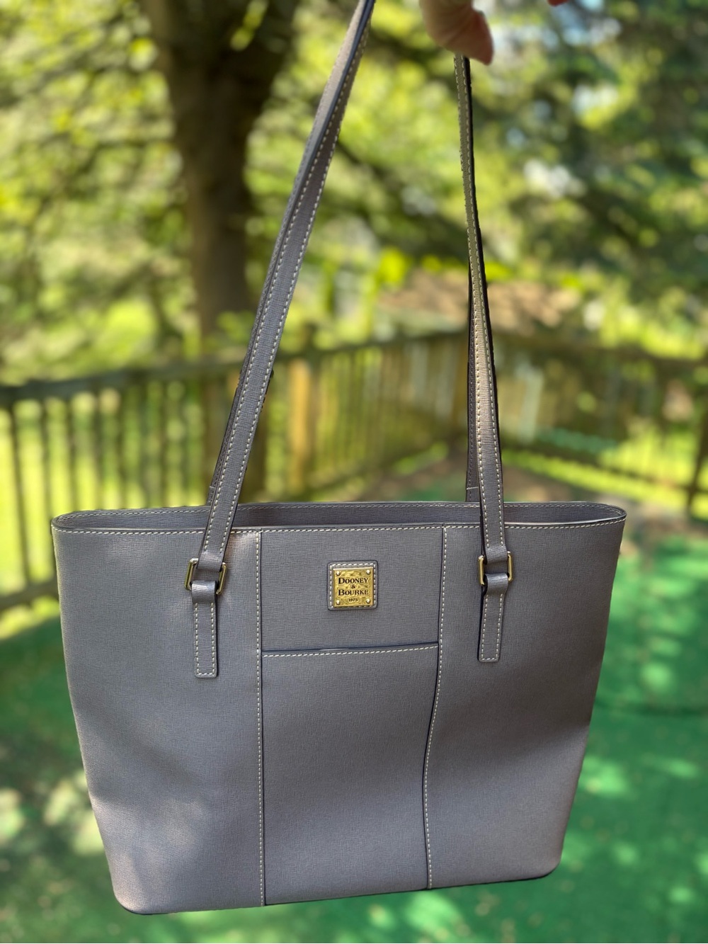 Dooney and Bourke Saffiano Lexington Taupe Shopper